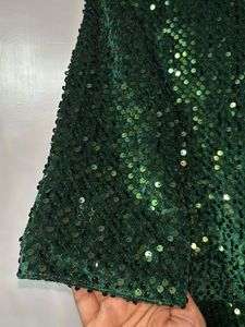 bottle green micro velvet gown