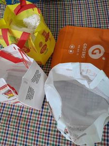 Multiple shopping bags and packing material