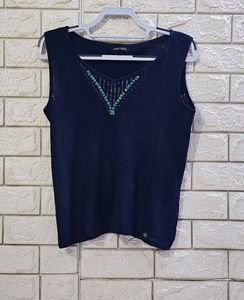 Anne Klein Embellished Knit Sleeveless Top