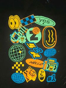 Retro Graphic Tee with Collage Design