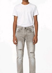Light Beige faded jeans for kids