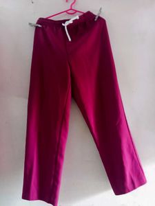 Dark maroon straight pant