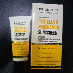 Dr. Sheth's Centella & Niacinamide Sunscreen SPF50