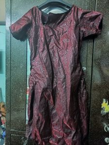 Sparkling Red Maroon &amp; Black Sequin Kurta