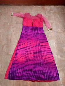 Vibrant Tie-Dye Ethnic Gown