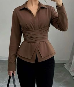 Savana New Stylish Brown Wrap Top