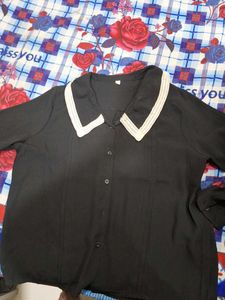 Chic Black Button-Up Top