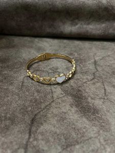 Chic Heart Charm Bangle Bracelet