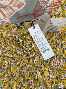 Yellow Off Shoulder Floral Smocked Top