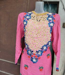 Full embellished pink Kurta
