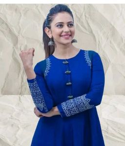 Elegant Blue Anarkali Kurta