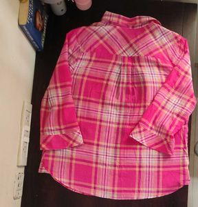 Pink Plaid cardigan