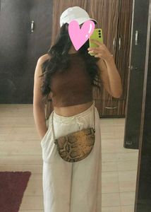 Brown Cropped Top