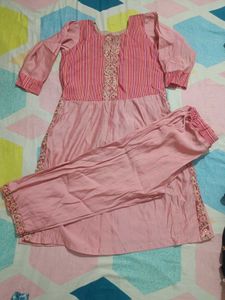 Pink Kurta Set with Pants