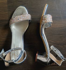 Sparkling Silver Heels