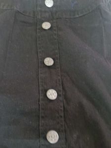Black Pinafore Dress with Pockets
