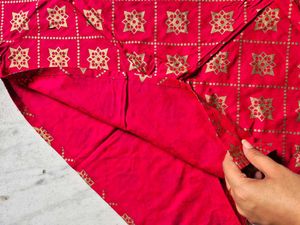 Elegant Red &amp; Gold Kurta