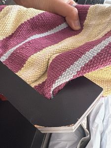 Striped Dupatta - Maroon &amp; Yellow
