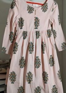 Cotton baby pink Anarkali kurti💓