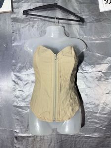 Beige Strapless Corset Top