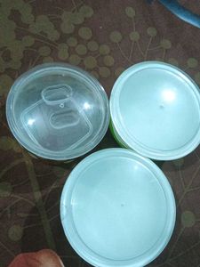 Set of 3 Storage Containers with 2 bottles