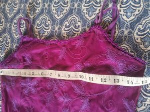 Stunning Purple Embroidered Mini Dress