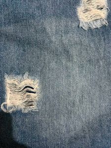 Stylish Ripped Denim Skirt