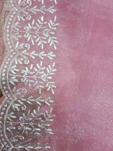 pink organza duppata