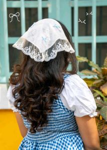 Blue Gingham Cottage core Milkmaid Dress