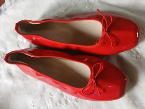 Colourful Red Patent Ballerina Flats