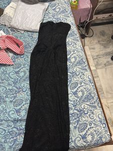 Black Strapless Maxi Dress