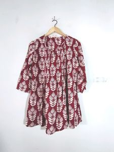 Red Floral Print Tunic (Women's)