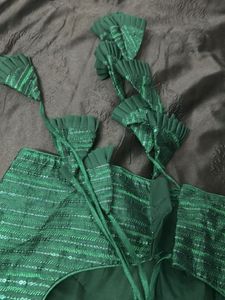 Elegant Green Embroidered Blouse