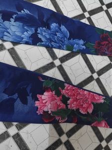 Floral Print Denim Style Leggings