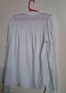 Elegant White Sheer Blouse