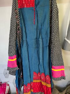 Unique Patchwork Sleeveless Kurta