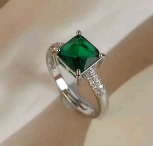 Stunning Emerald Cut Green Ring
