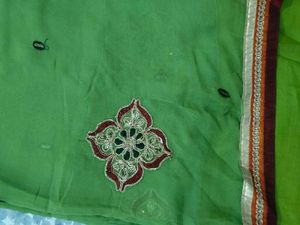 embroided pure shiffon sari
