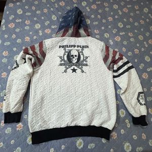 Philipp Plein Skull American Flag Hoodie
