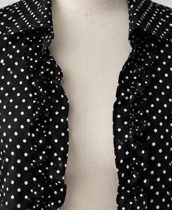 Chic Black &amp; White Polka Dot Top