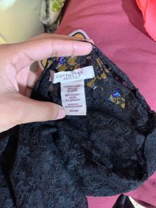 Black Lace Top With Camisole