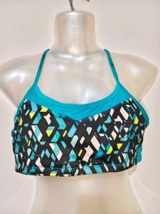 Trendy Geometric Print Sports Bra