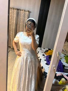 Elegant White Gown 🕊️🦋