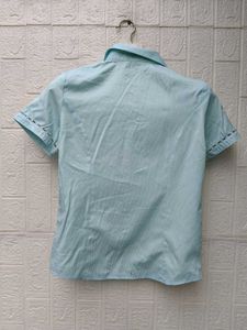 New with tag Korean Pintrest Blue shirt