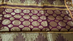 New Elegant Burgundy Silk blend Saree