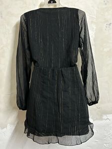 Pintresty Black &amp; Gold Striped Dress skirt &amp; top