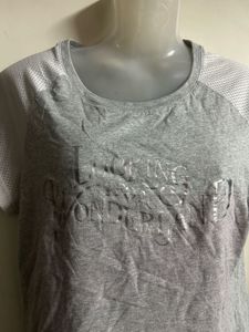 Women's Grey Graphic T-Shirt