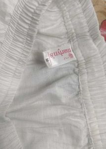 White Cotton Silk Pants