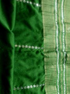 Elegant Green Saree with Embellishments