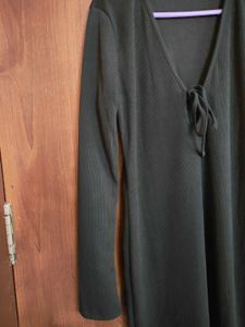 shein Black Long Sleeve Maxi Dress